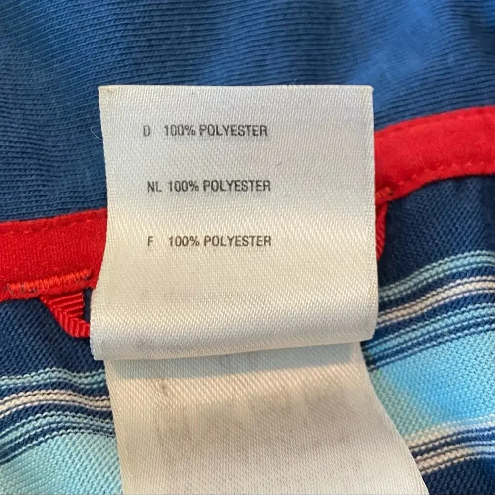 The North Face Blue Striped Polo Collar Men's Size Medium